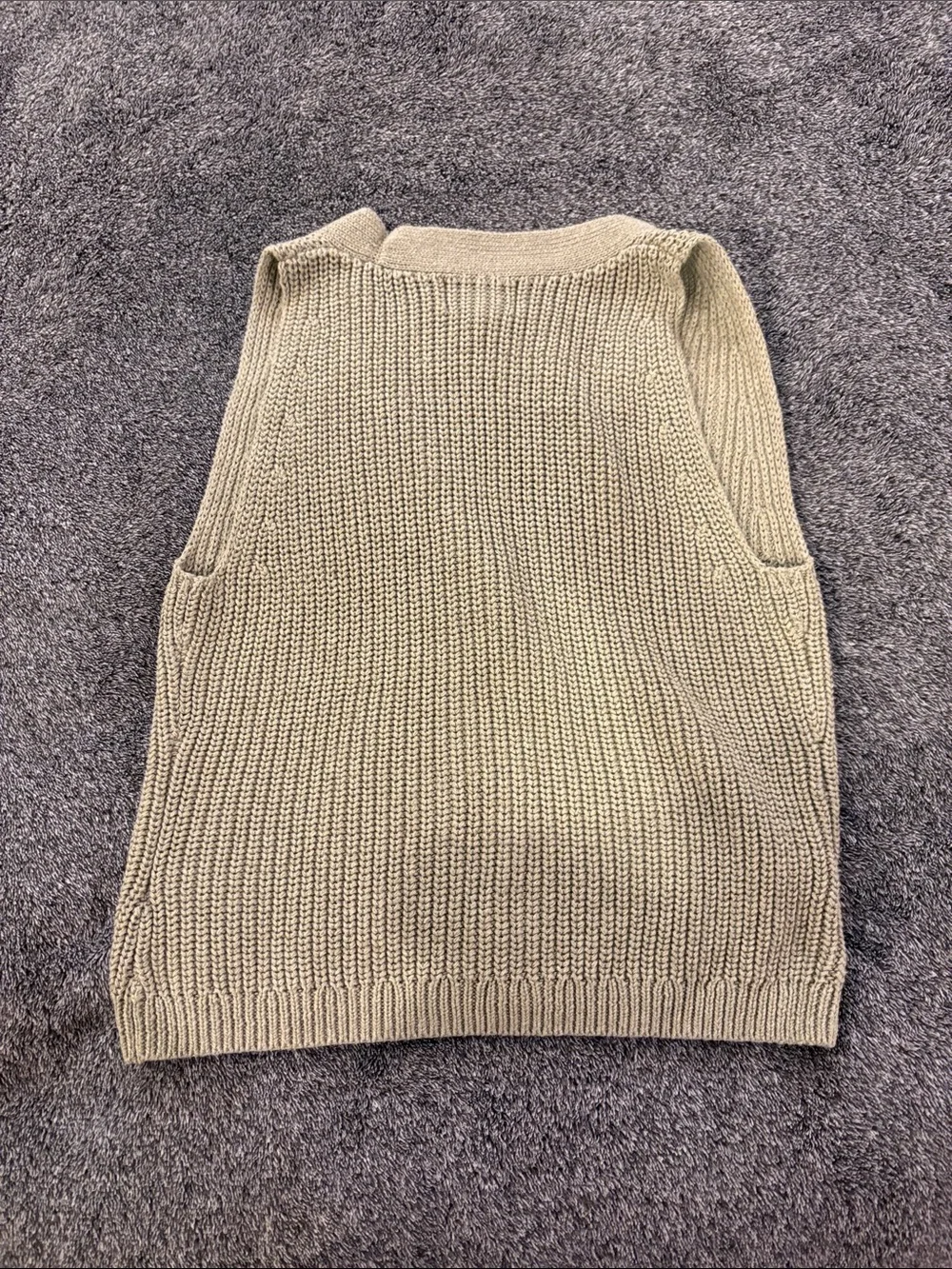 Universal Thread Olive Green V-Neck Button Knit Vest - Picture 3 of 3